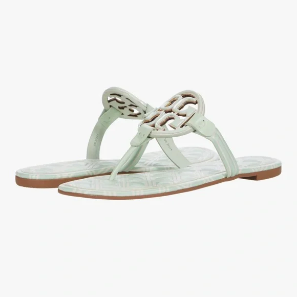 TORY BURCH METAL MILLER SANDAL
LEATHER/Printed/NEW IVORY/MEADOW - Picture 1 of 8